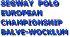SEGWAY  POLO EUROPEAN CHAMPIONSHIP BALVE-WOCKLUM
